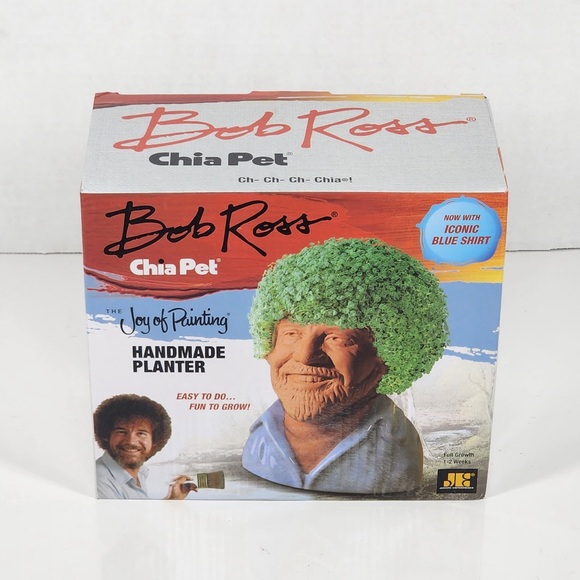 Chia Other - Chia Pet Decorative Planter - The Joy of Painting - Bob Ross